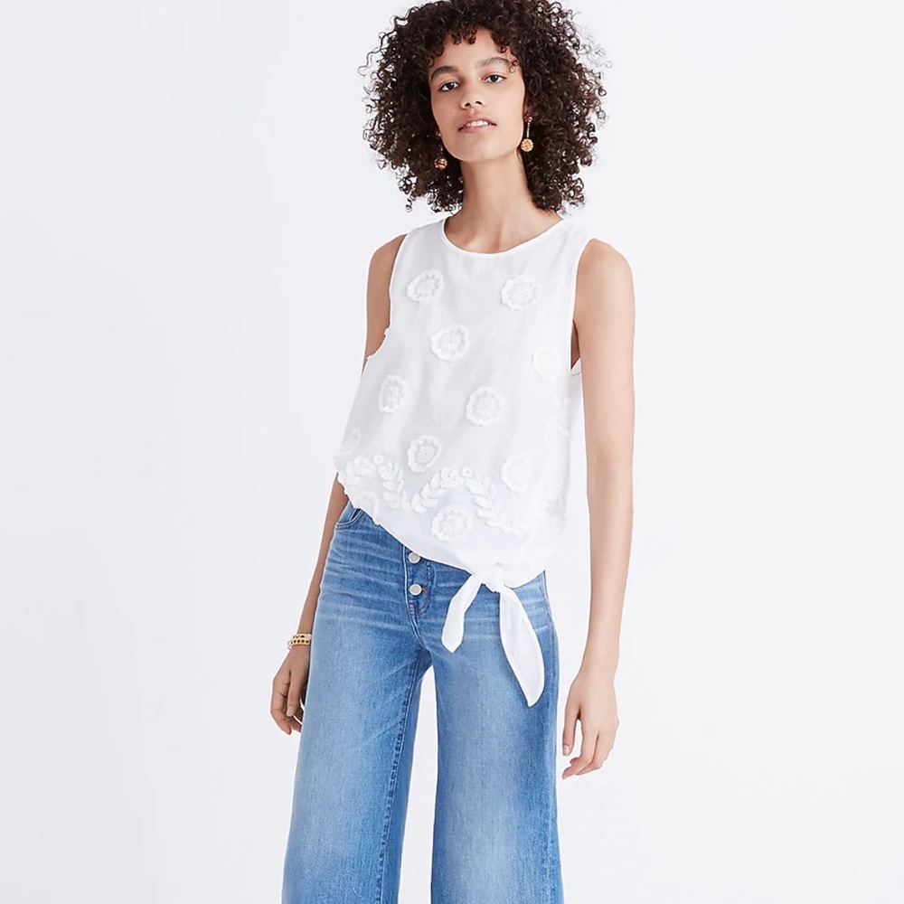 MADEWELL Embroidered Side-Tie Tank